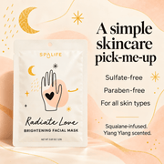 SpaLife Radiate Love sulfate-free and paraben-free facial mask