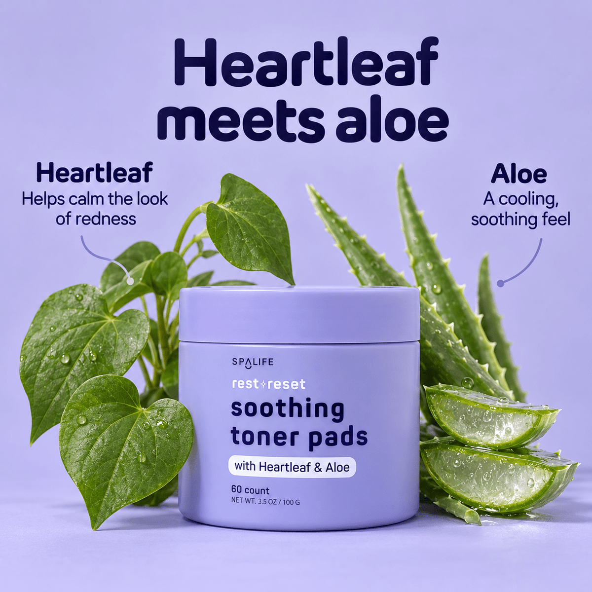 SpaLife Rest + Reset Korean toner pads: ingredients