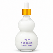 SpaLife Rice Serum bottle on a white background