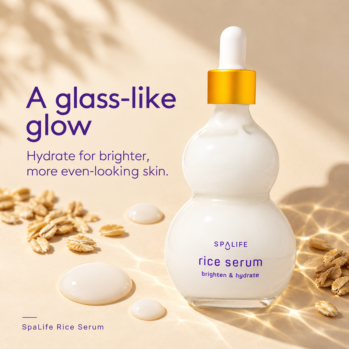 SpaLife Rice Serum glow infographic
