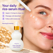 SpaLife Rice Serum routine infographic