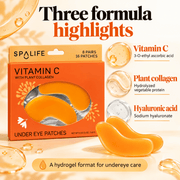 SpaLife Vitamin C Hydrogel Eye Patches 8 pairs - formula highlights