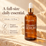 SpaLife Vitamin C Serum 110 mL bottle size and dropper