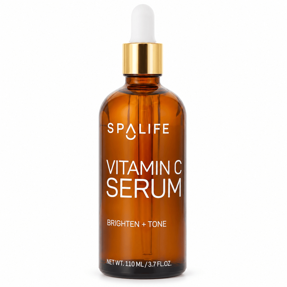 SpaLife Vitamin C Brightening Face Serum 110 mL amber dropper bottle