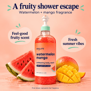 Watermelon and mango fragrance in SpaLife exfoliating body wash