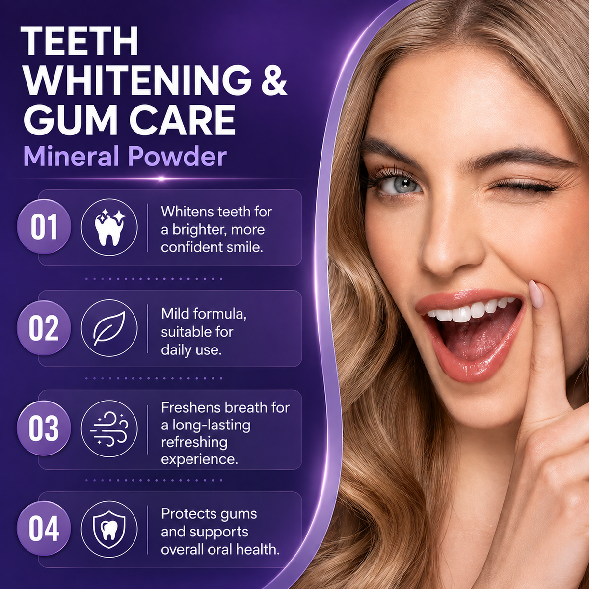 Teeth Restoration Mineral Powder for Yellow Teeth & Stains