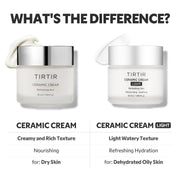 TIRTIR Ceramic Cream and Ceramic Cream Light texture comparison