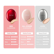 TIRTIR cushion finish comparison