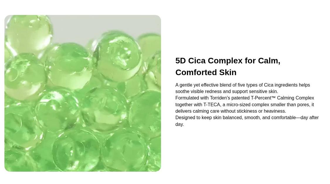 Original Torriden 5D Cica complex explanatory panel