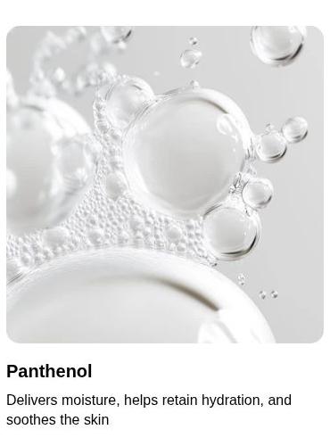 Torriden mask panthenol moisture and soothing ingredient panel