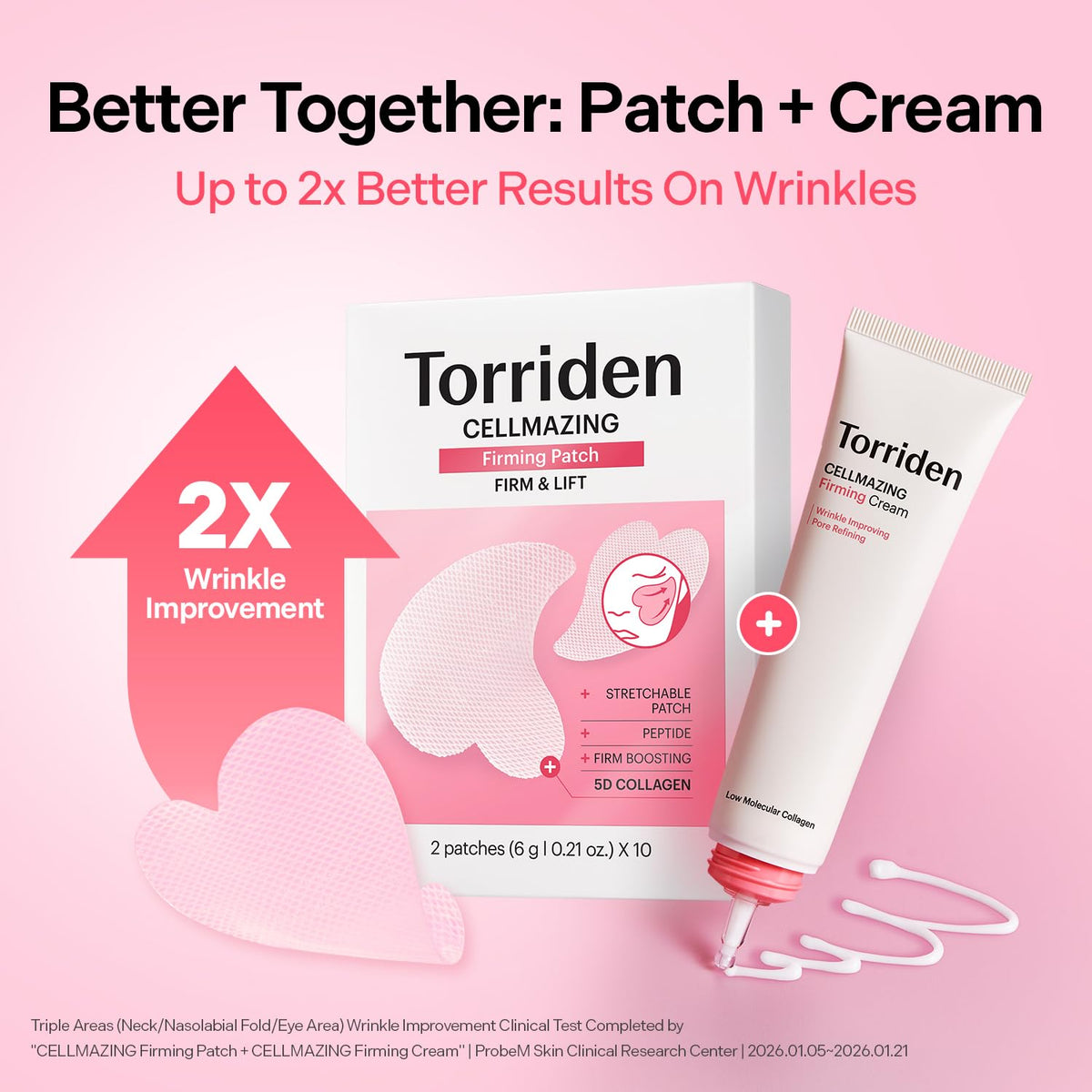 Torriden CELLMAZING Firming Patch patch and cream skincare routine