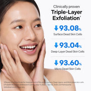 Torriden DIVE IN Peeling Gel 150mL triple-layer exfoliation clinical results and qualifications