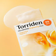 Torriden Vita C Mask opened sachet sheet and essence texture