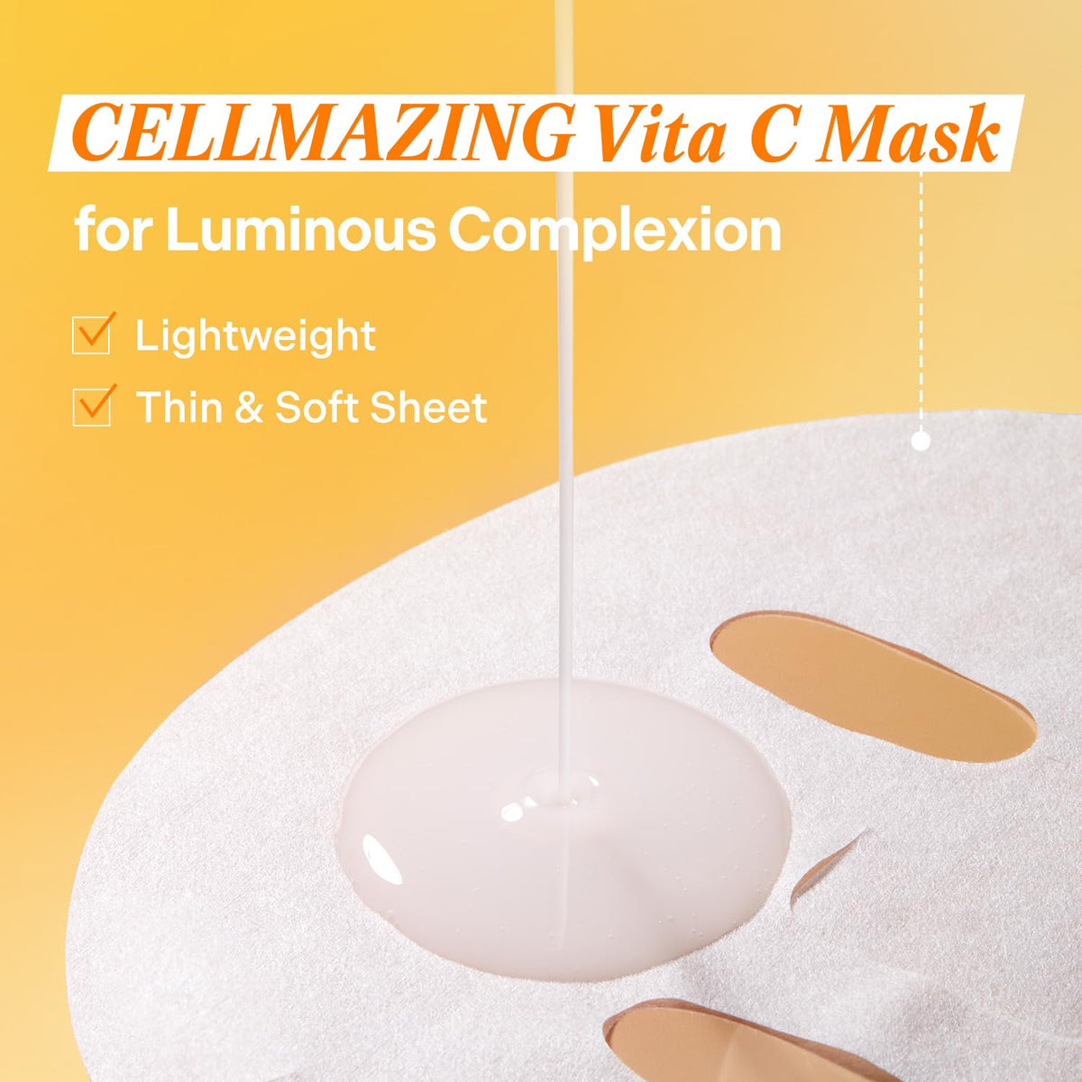Torriden Vita C Mask lightweight thin soft sheet and essence texture
