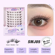 YELIX Lashes Pre-Glued Cluster Lashes No Glue