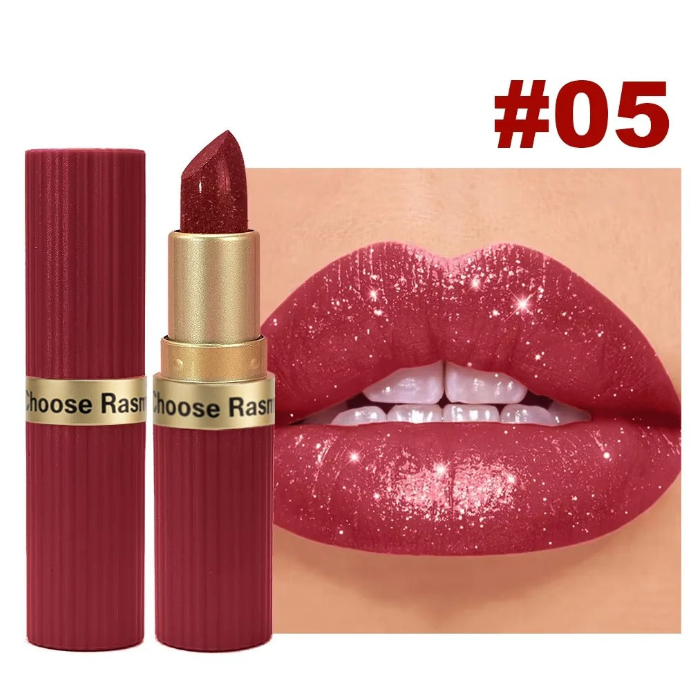 Choose Rasme Waterproof Pearlescent Glitter Lipstick