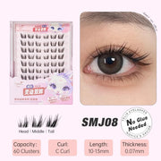 YELIX Lashes Pre-Glued Cluster Lashes No Glue