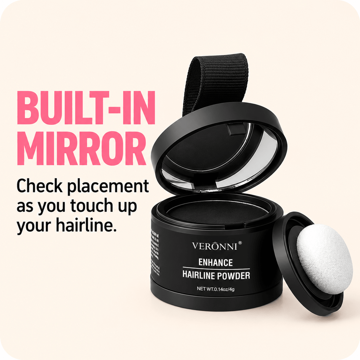 VERONNI Enhance Hairline Powder mirror