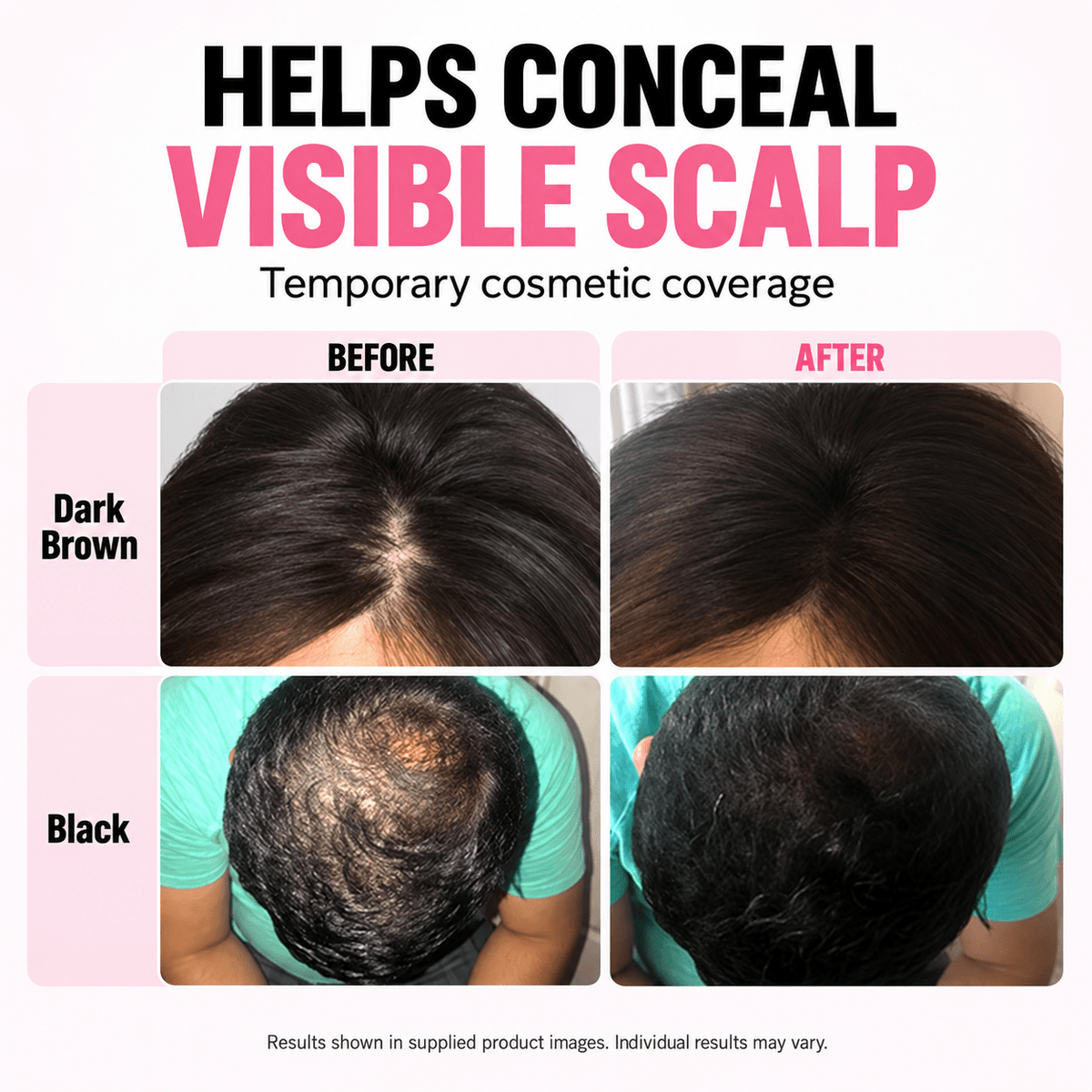 VERONNI hairline powder cosmetic scalp coverage in Dark Brown and Black