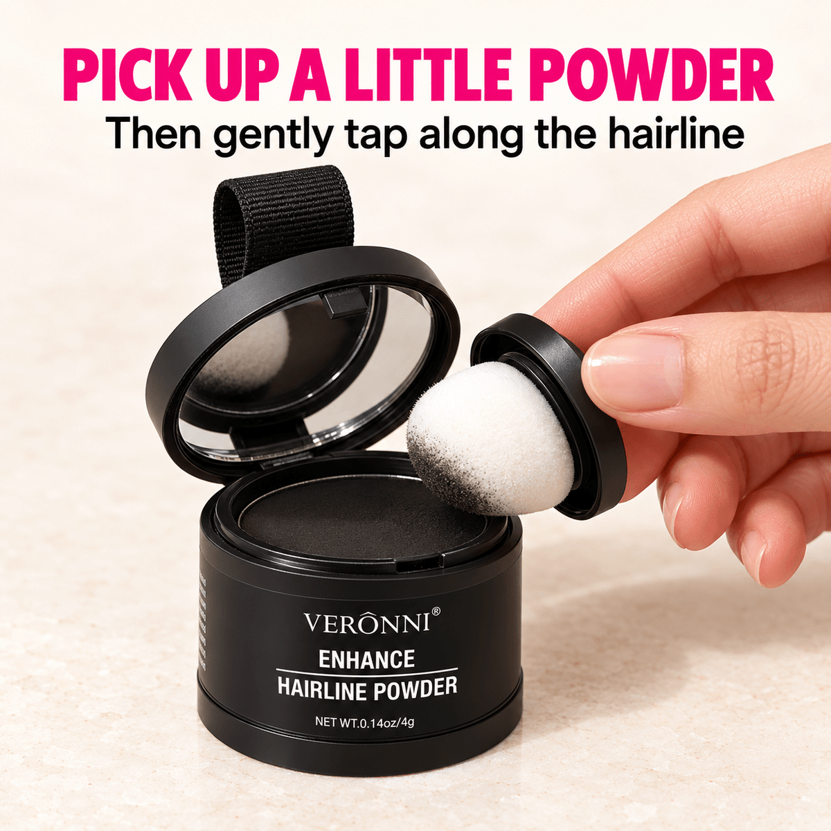 VERONNI Enhance Hairline Powder use