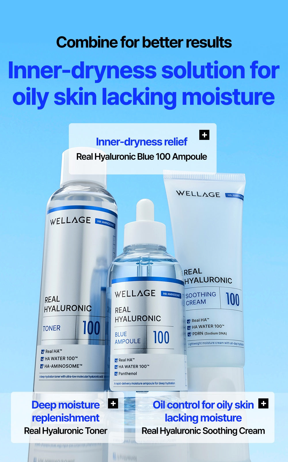 WELLAGE Real Hyaluronic Soothing 100 Cream hydrating routine official information
