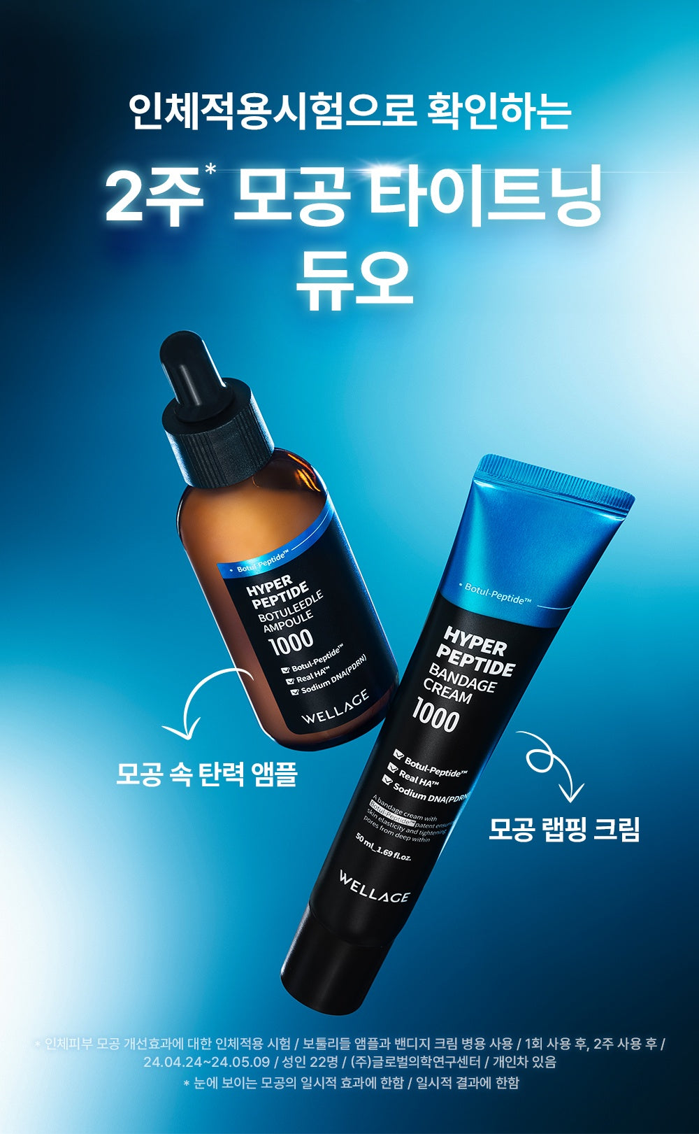 WELLAGE Hyper Peptide Bandage 1000 Cream combined use routine official Korean information