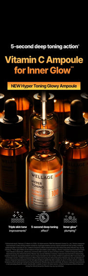 WELLAGE Hyper Toning Glowy 100 Ampoule glow overview official English information