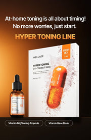 WELLAGE Hyper Toning Glowy 100 Ampoule toning routine official English information