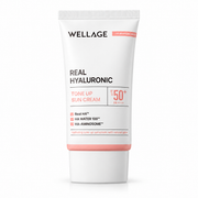 WELLAGE Real Hyaluronic Tone-Up Sun Cream SPF 50+ PA++++ 50mL on white background