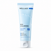 WELLAGE Real Hyaluronic Soothing 100 Cream 80mL on white background