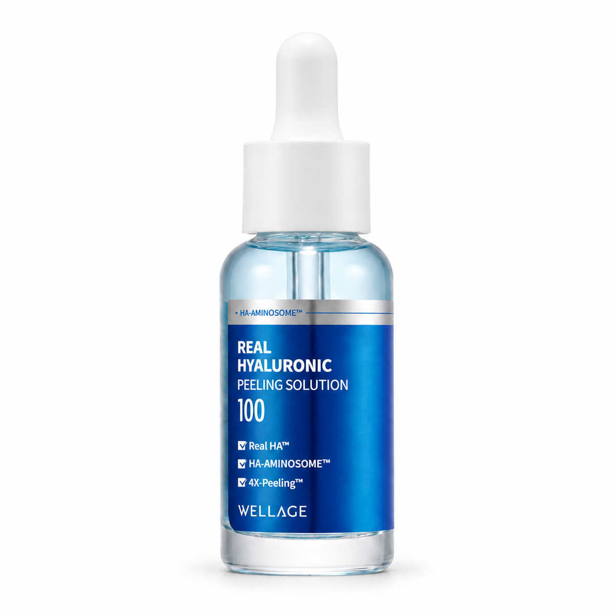 WELLAGE Real Hyaluronic Peeling 100 Solution 30mL on white background