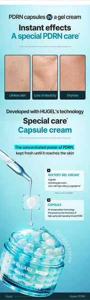 WELLAGE Hyper PDRN Glow Plumping Capsule 100 Cream english capsule and gel system product information