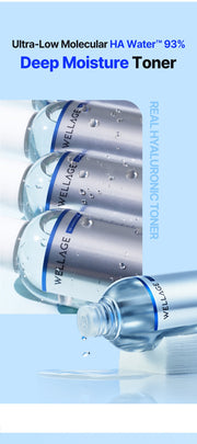 WELLAGE Real Hyaluronic 100 Toner 500 mL english 93 percent ha water official product information