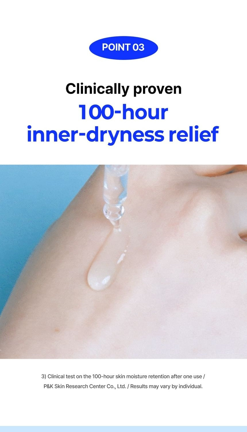 WELLAGE Real Hyaluronic Blue 100 Ampoule 60 mL: 100-hour moisture retention test qualifier
