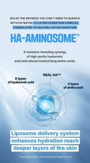 WELLAGE Real Hyaluronic Blue Sun Cream: HA AMINOSOME ingredient system