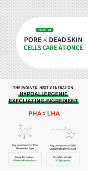 WELLAGE Real Cica Calming Big Embo Toner Pad: PHA and LHA exfoliating ingredients