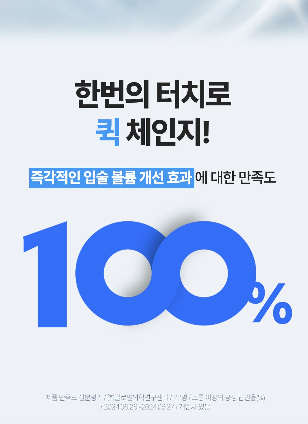 WELLAGE Lip Plumper 500: consumer satisfaction survey with testing qualifications